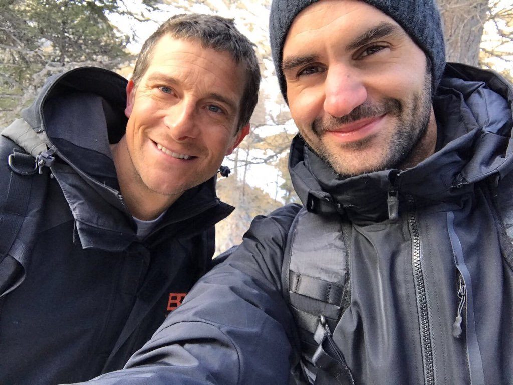 Roger Federer Bear Grylls Travelers Wifi